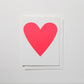 Neon Pink Heart Card Box of 6