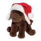 Chocolate Lab Santa Bomber Hat