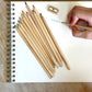 Wooden Pencil Box + Colored Pencils