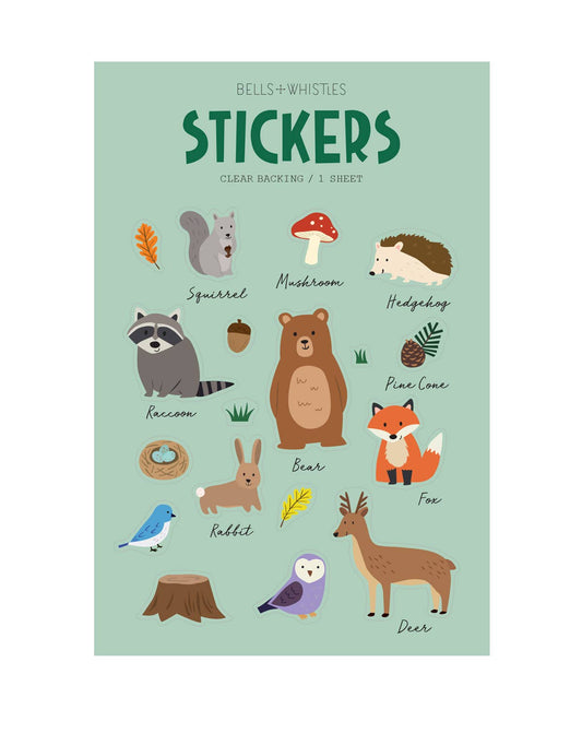 Woodland Animals Clear Stickers