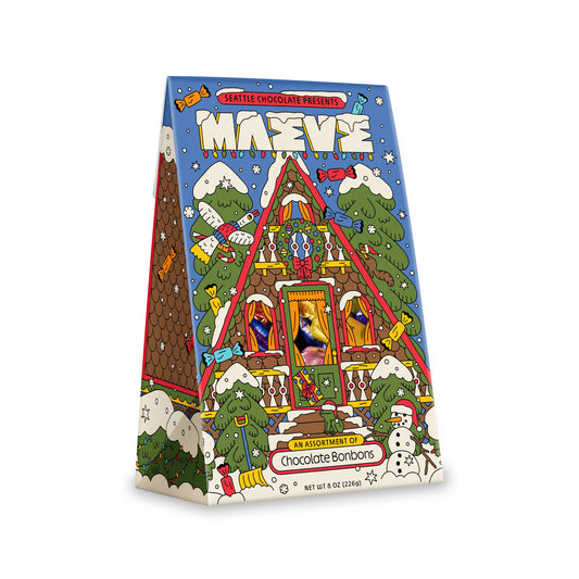 Away in an A-Frame 8oz Bonbon Box