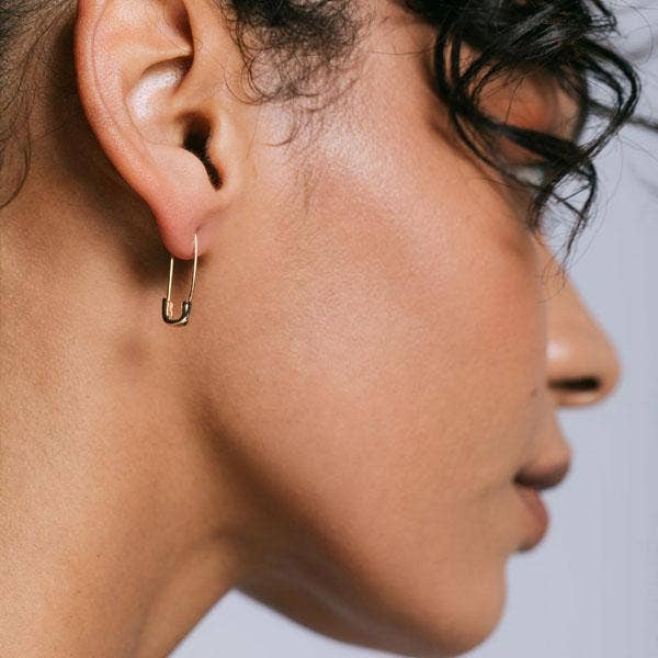 Safety Pin Hoops
