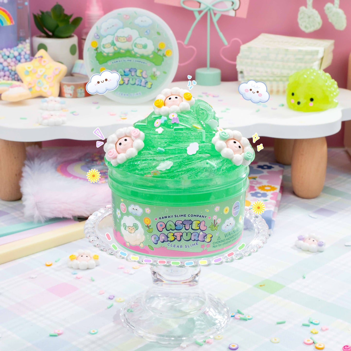 Pastel Pastures Clear Signature Dome™ Slime