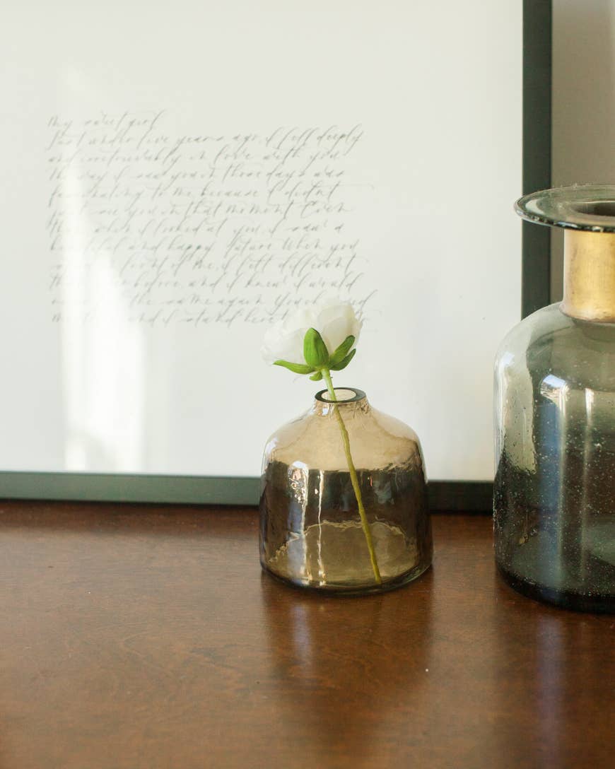 Bella Handblown Hammered Glass Bud Vase