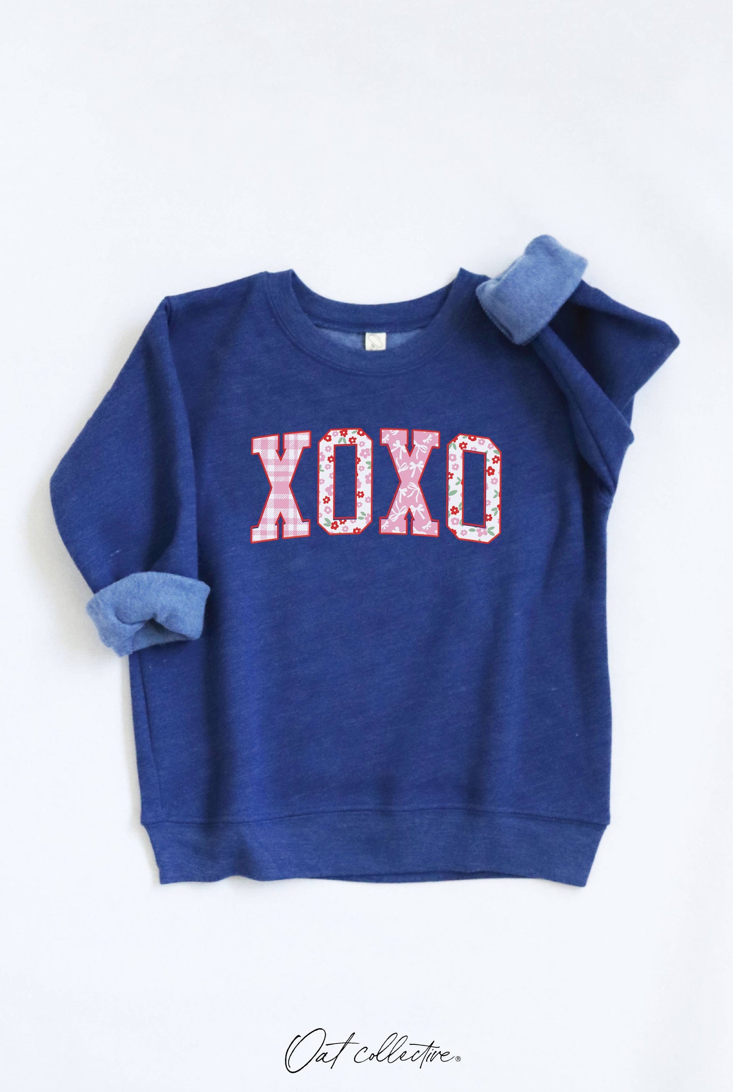 XOXO WITH PATTERN Toddler Graphic Sweatshirt