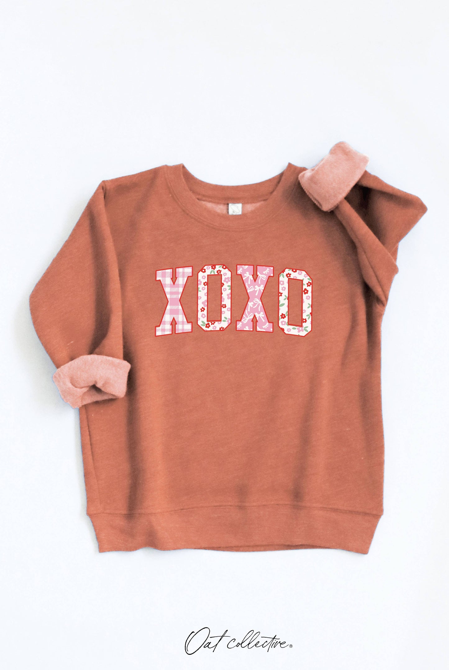 XOXO WITH PATTERN Toddler Graphic Sweatshirt