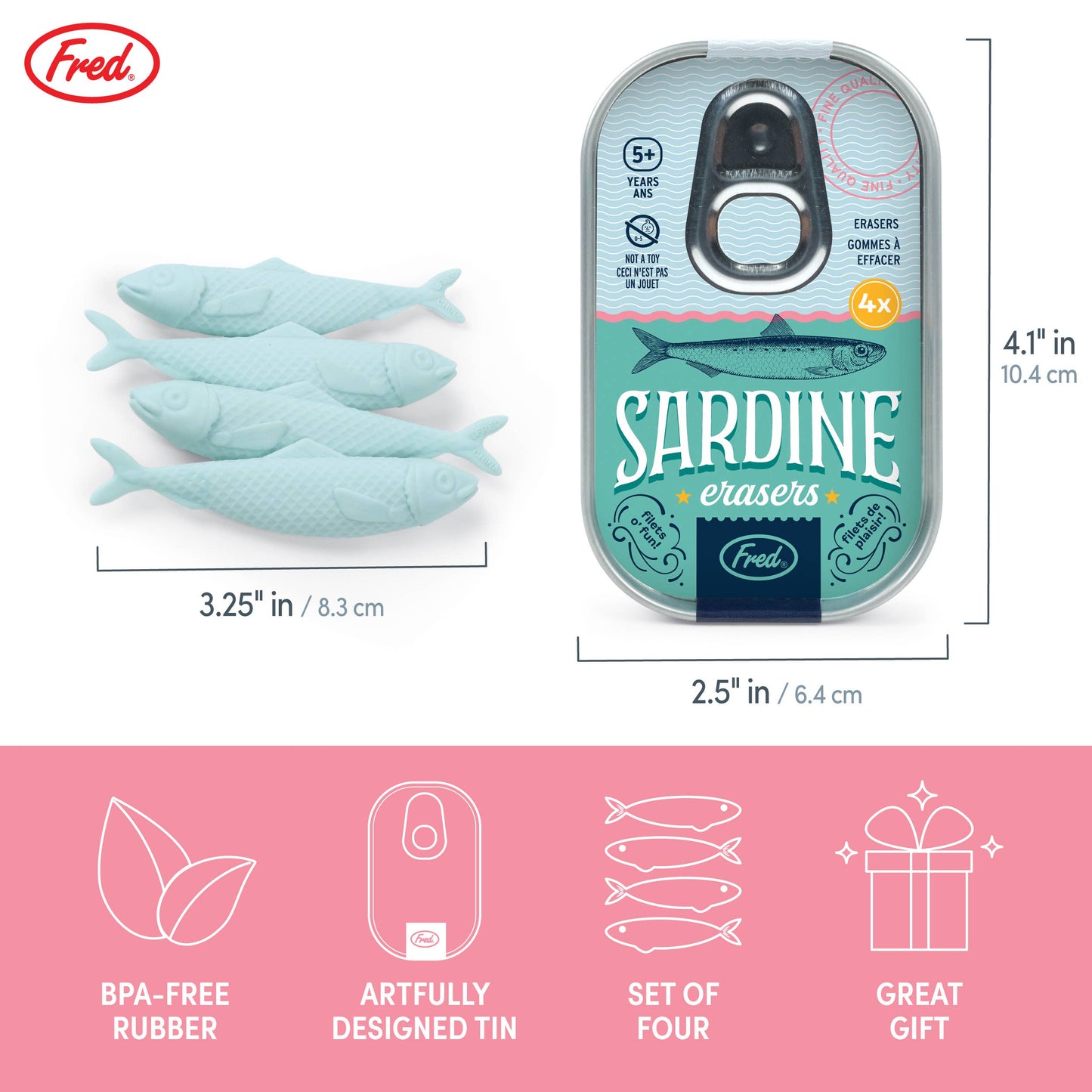 Sardine Erasers