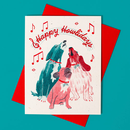 Happy Howlidays Dogs Card