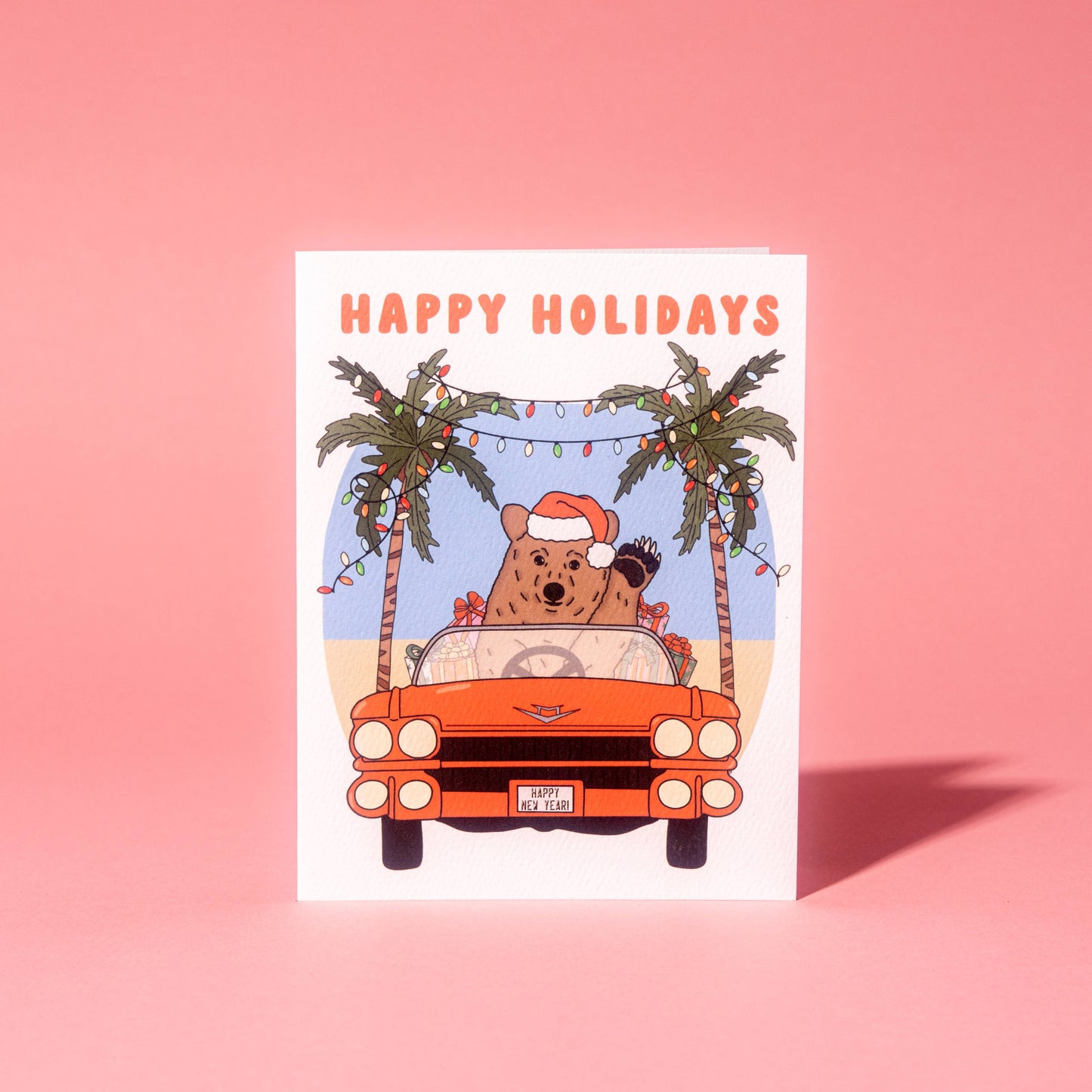 Santa Bear Driving Card