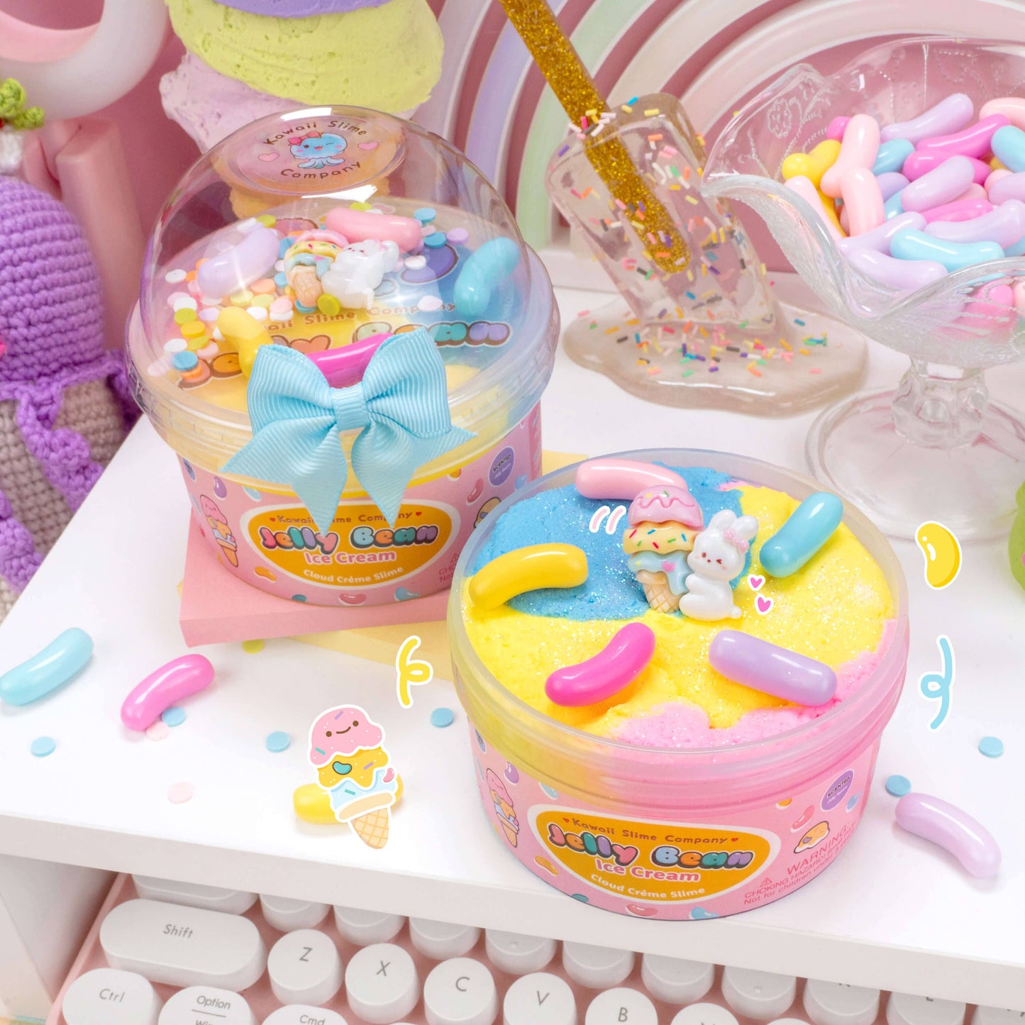 Jelly Bean Ice Cream Cloud Signature Dome™ Slime