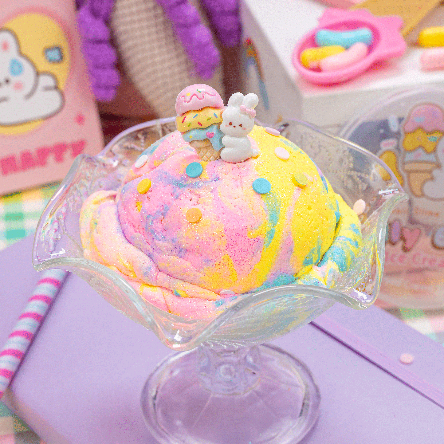 Jelly Bean Ice Cream Cloud Signature Dome™ Slime