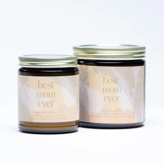 Best Mom Ever Watercolor Candle