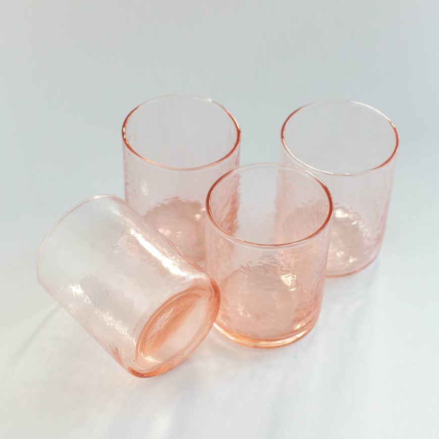 Handblown Hammered Glasses