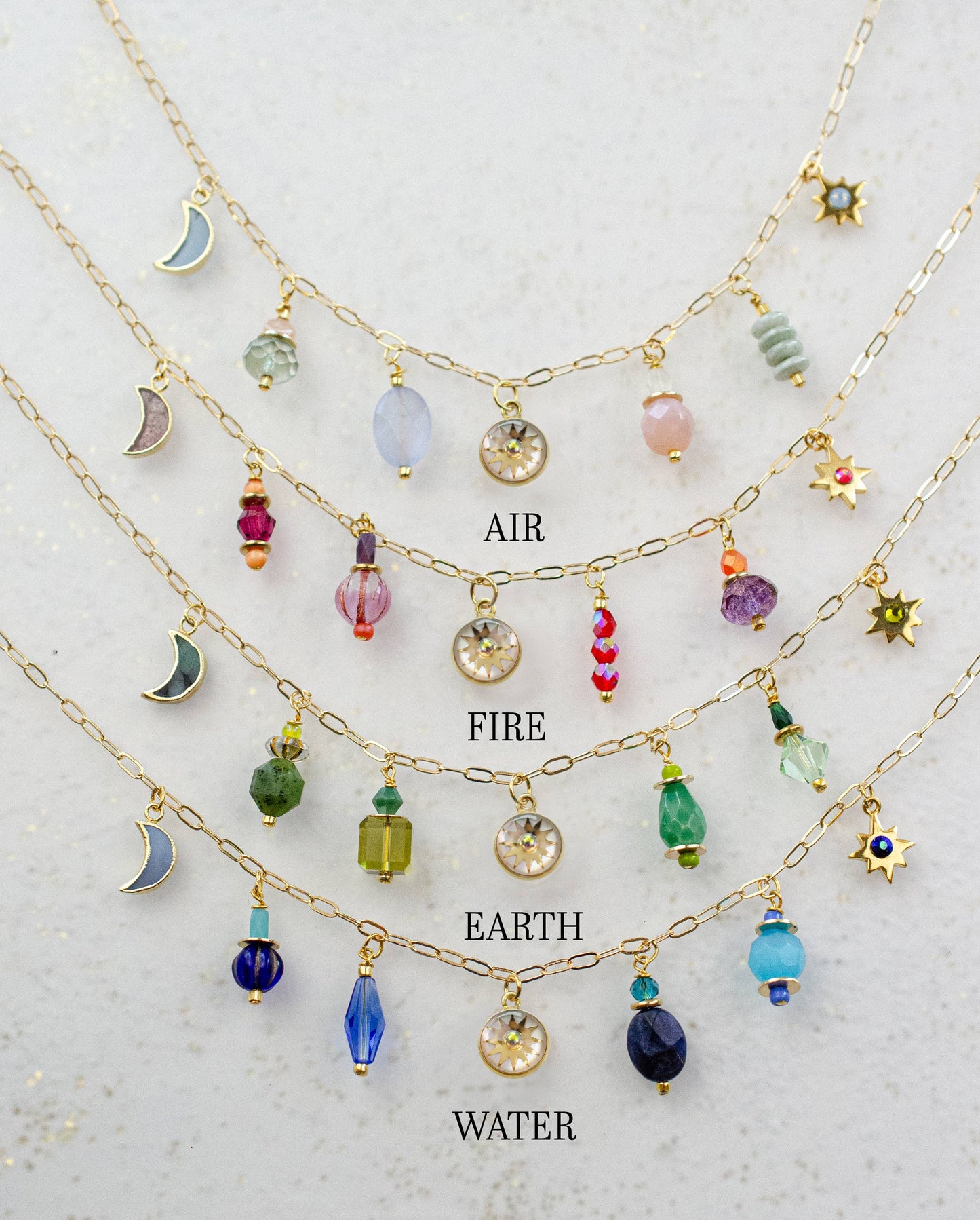 Zodiac Air Charm Sign Necklace