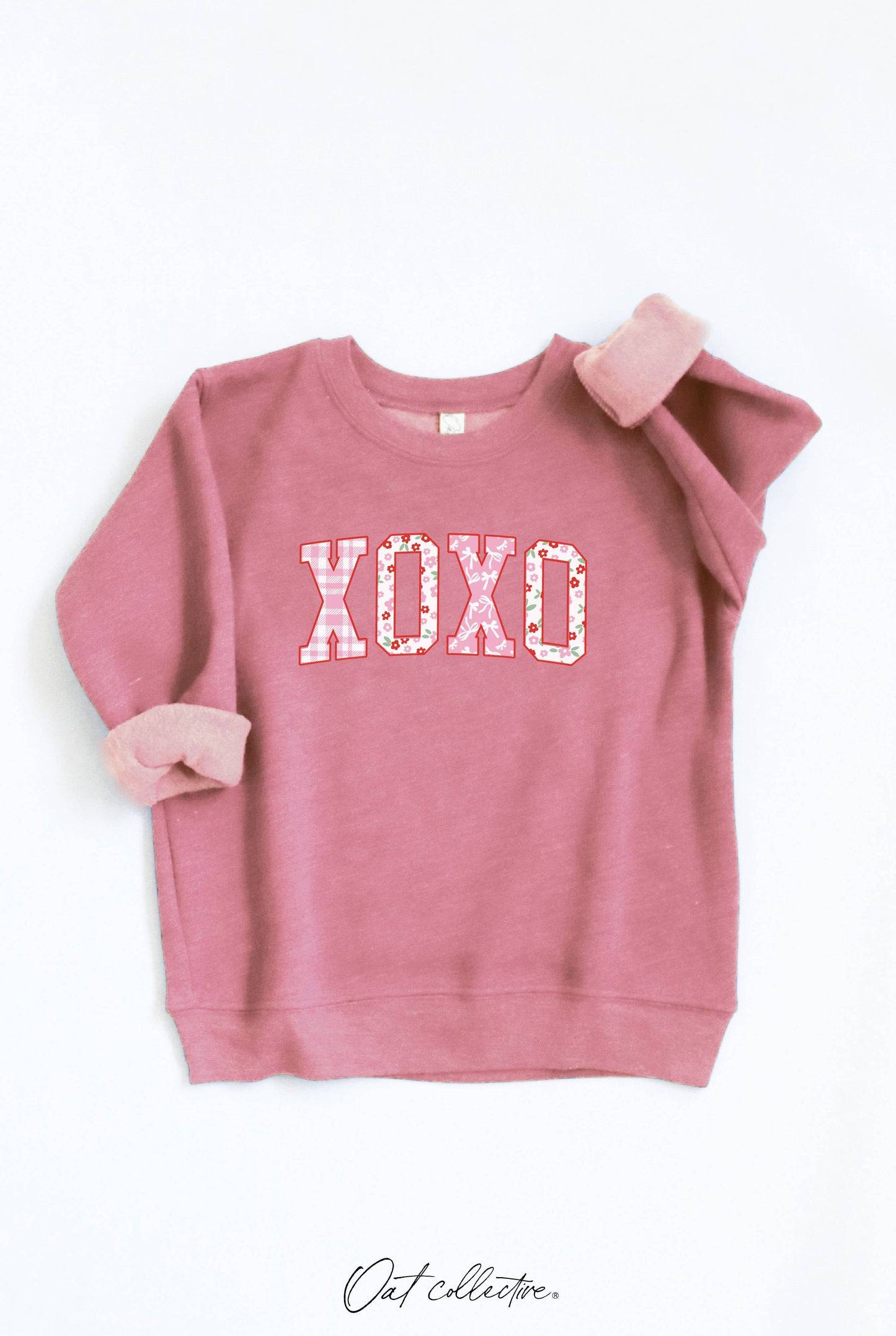 XOXO WITH PATTERN Toddler Graphic Sweatshirt