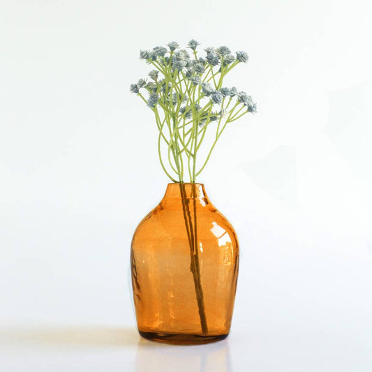 Haley Handblown Hammered Glass Bud Vase