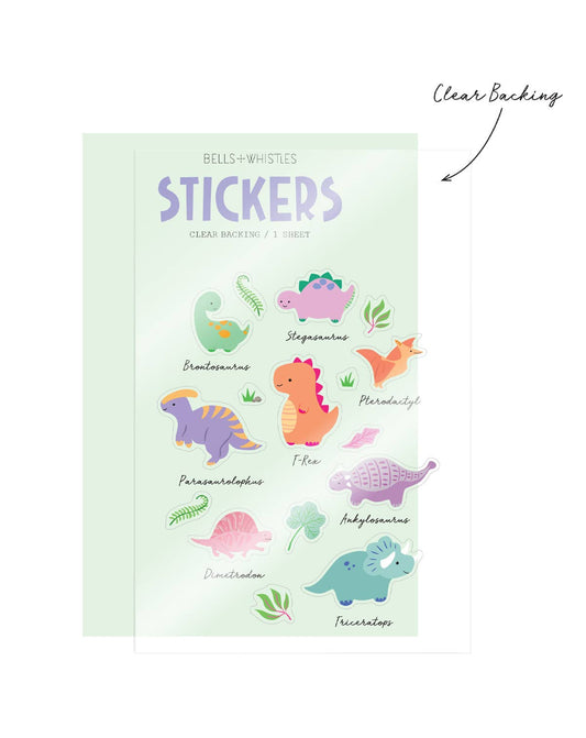 Dinosaur Clear Stickers