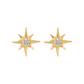 Mini Diamond Star 14kt Gold Studs