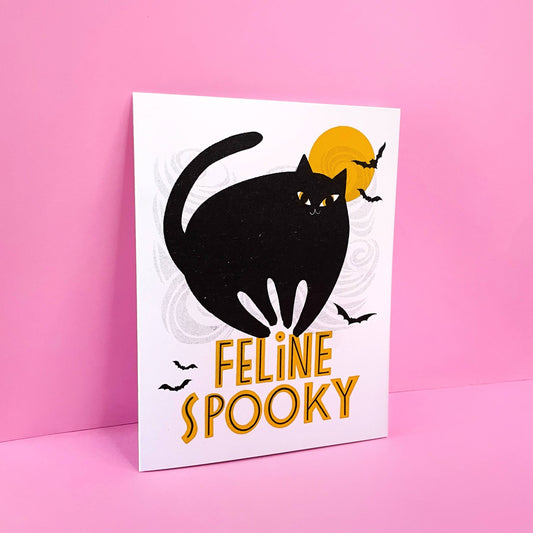 Feline Spooky - Halloween Cat Greeting Card