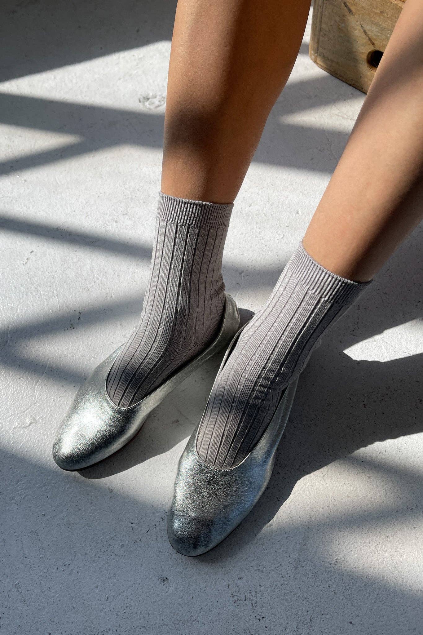 Her Combed Cotton Rib Socks