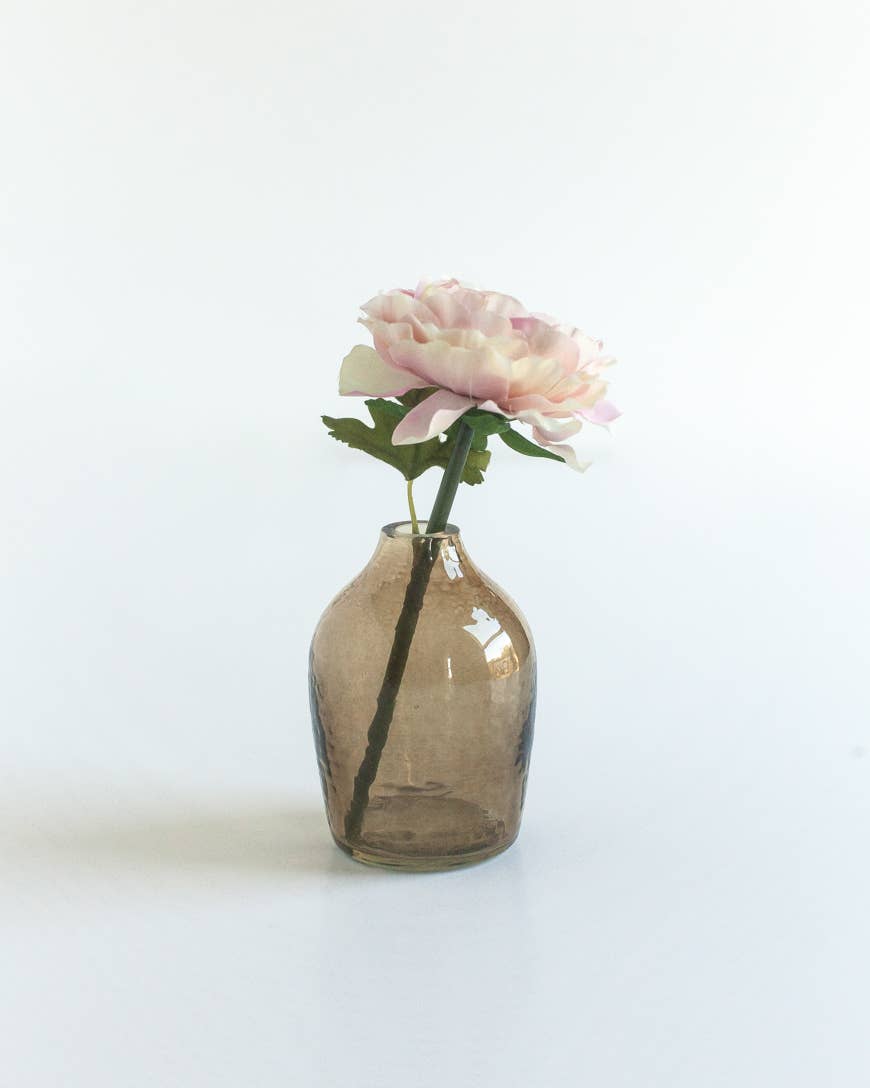 Haley Handblown Hammered Glass Bud Vase