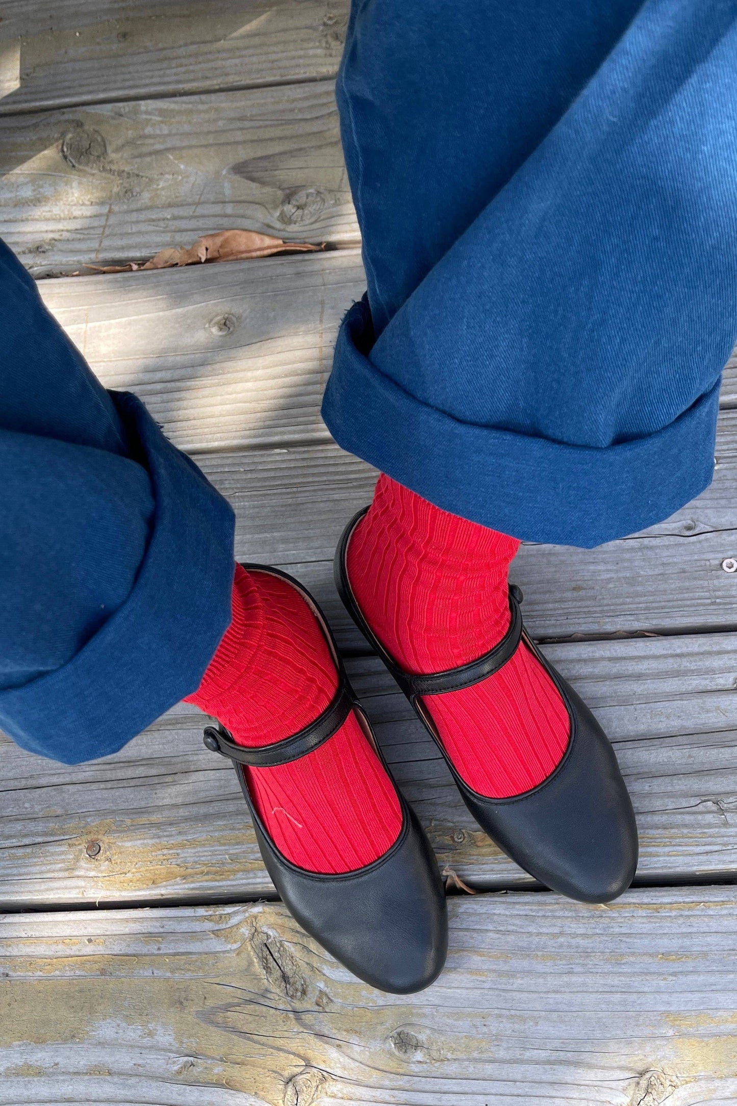 Her Combed Cotton Rib Socks