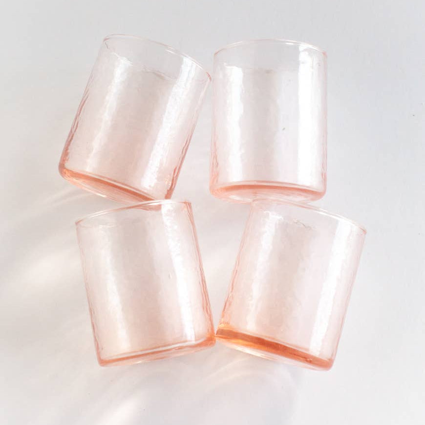 Handblown Hammered Glasses