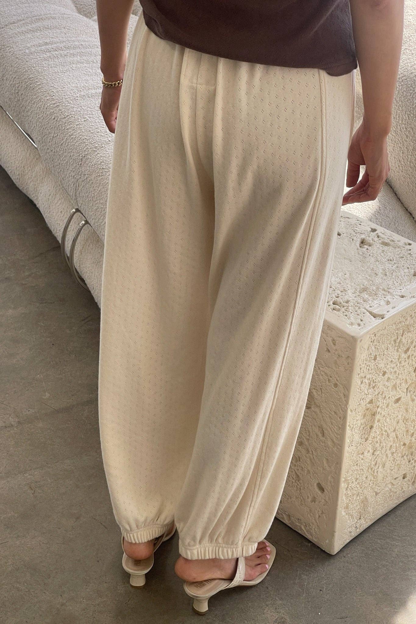 Pointelle Balloon Pants
