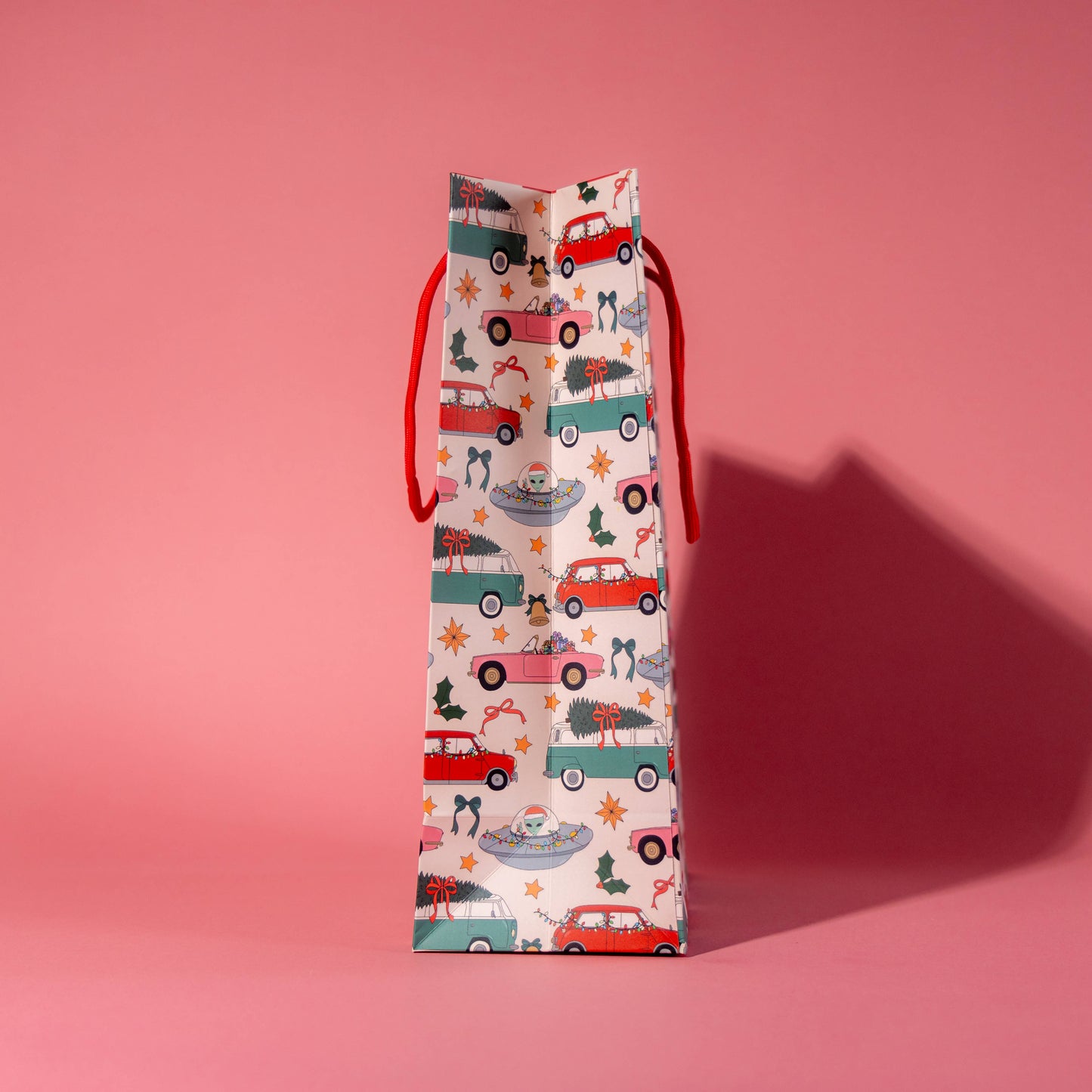 Holiday Car Print Gift Bag