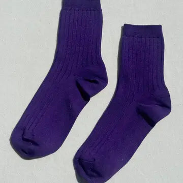 Her Combed Cotton Rib Socks