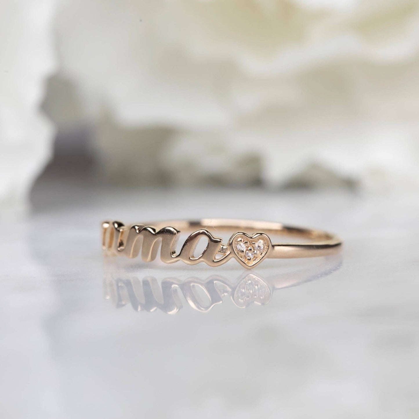 Heart Mama 14kt Gold Diamond Ring