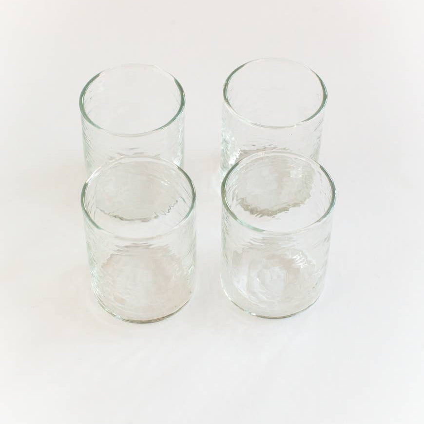 Handblown Hammered Glasses