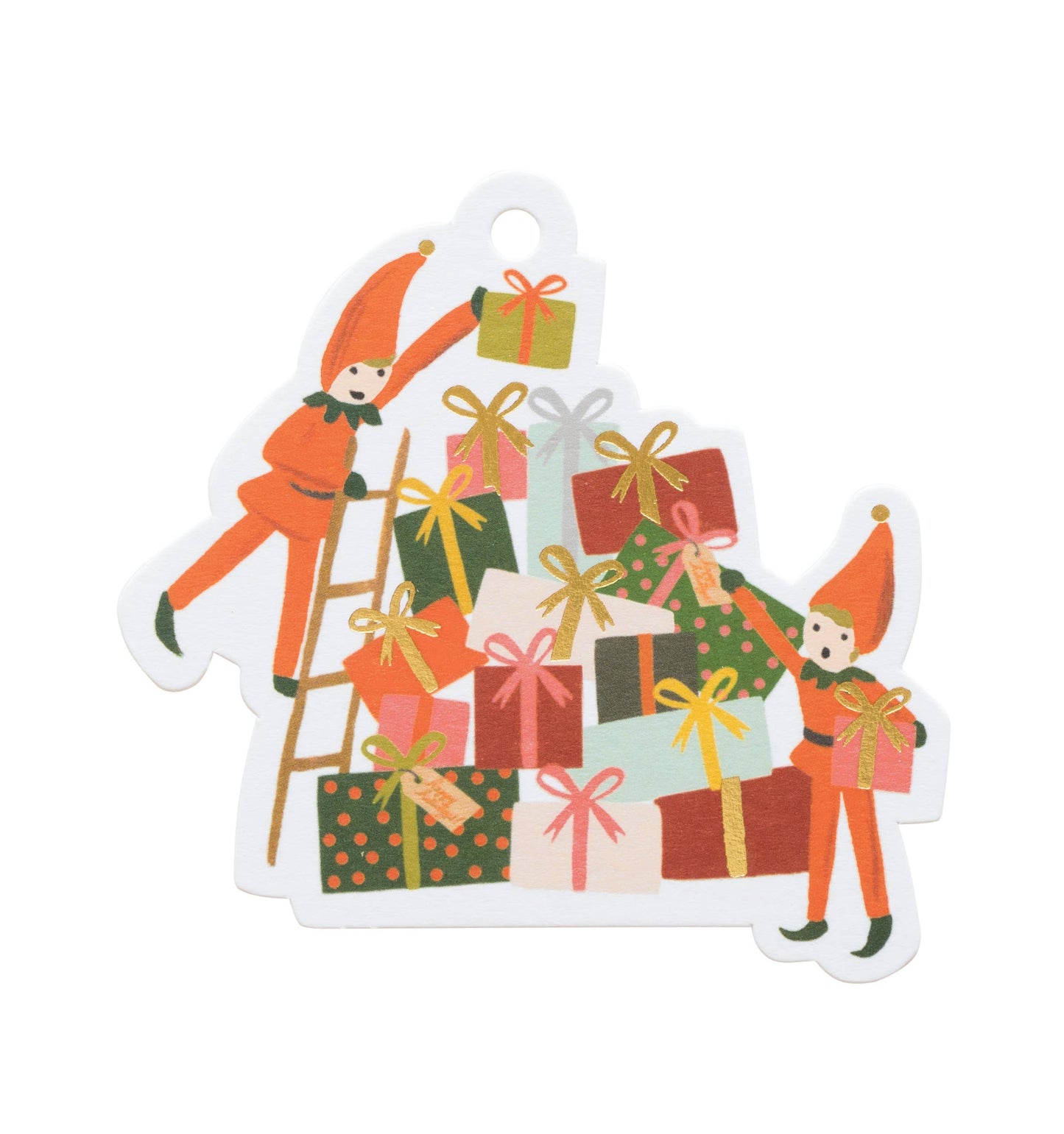 Pack of 8 Elves Die-Cut Gift Tags