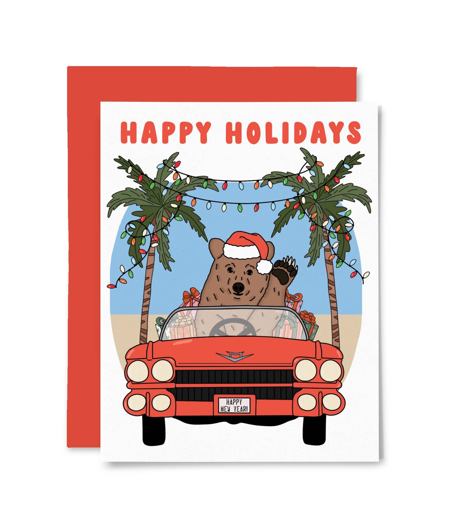 Santa Bear Driving Card