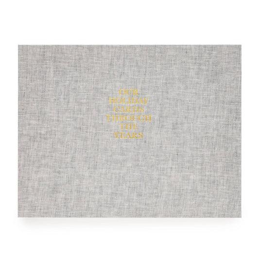 Grey Holiday Card Keepsake Book
