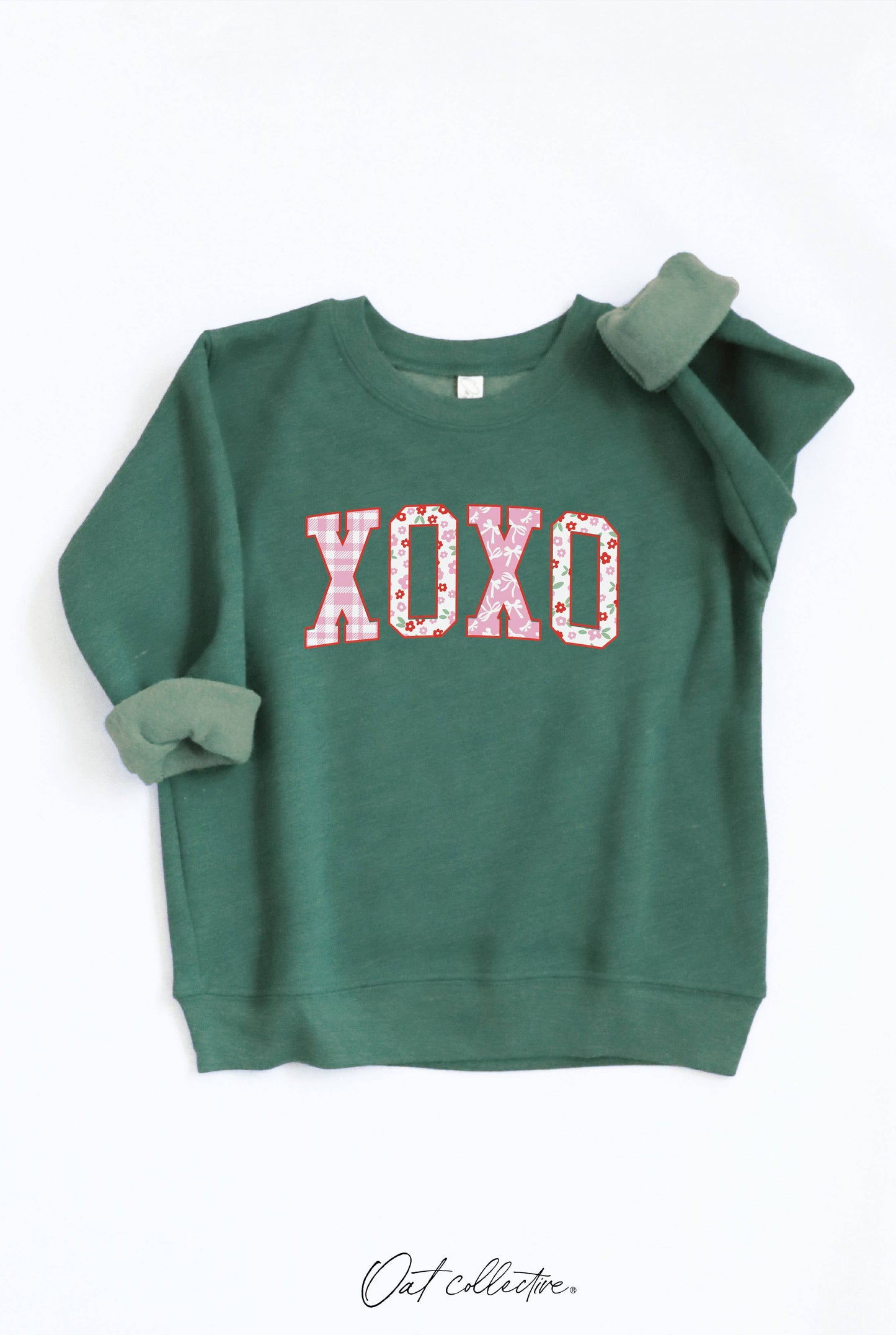 XOXO WITH PATTERN Toddler Graphic Sweatshirt