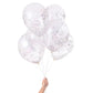 White Iridescent Confetti Balloons