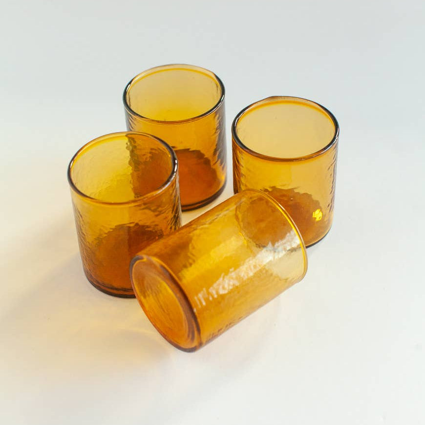 Handblown Hammered Glasses