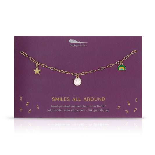 Enamel Treasure Necklace: Smile