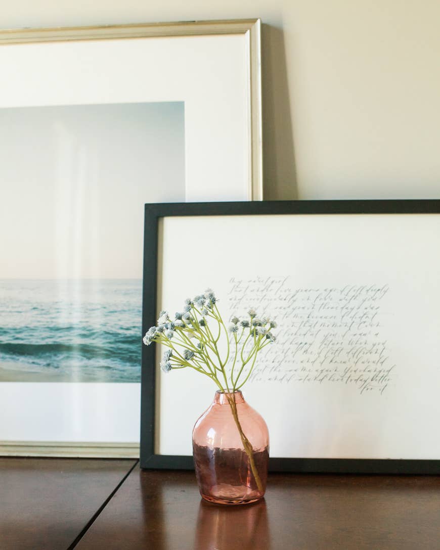 Haley Handblown Hammered Glass Bud Vase