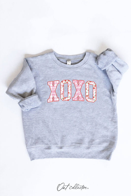 XOXO WITH PATTERN Toddler Graphic Sweatshirt