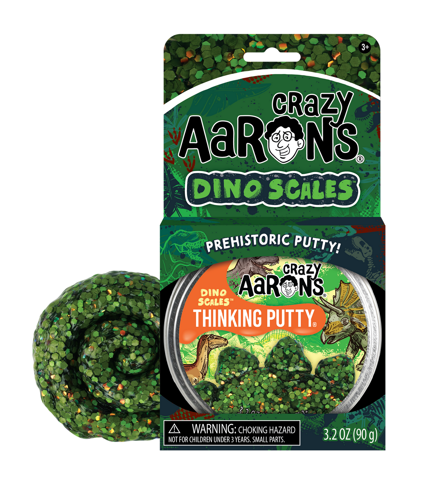 Dino Scales Full Size 4" Thinking Putty Tin