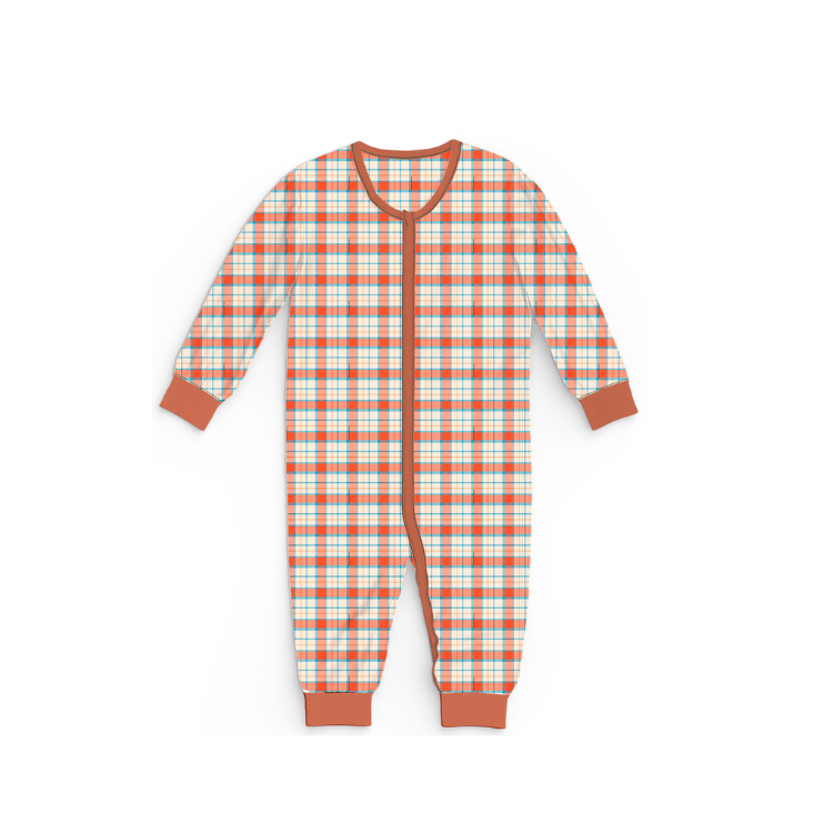 Plaid Bamboo Baby Pajamas