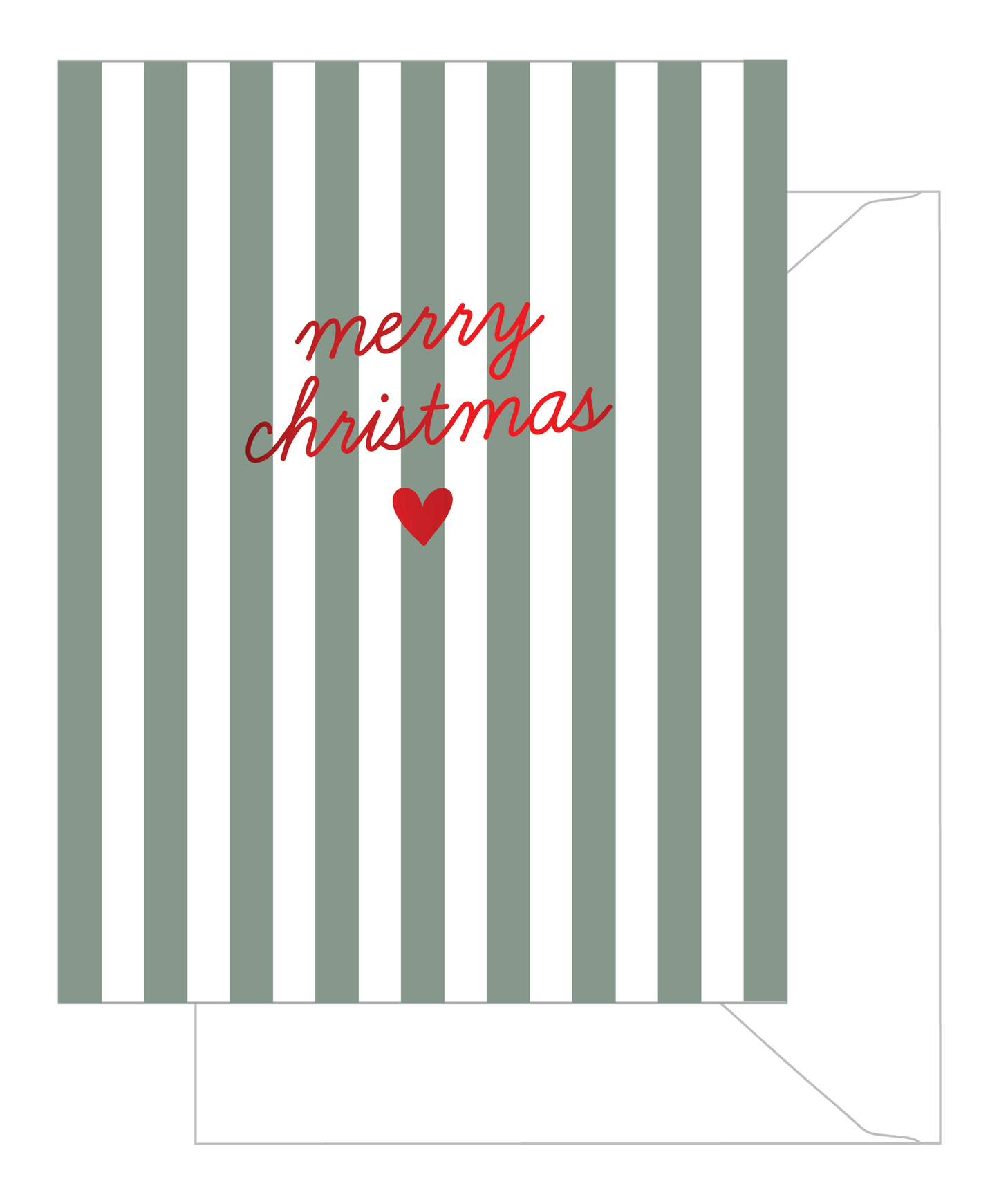 Striped Merry Christma Card