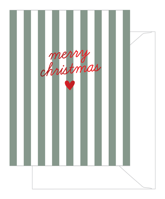 Striped Merry Christma Card