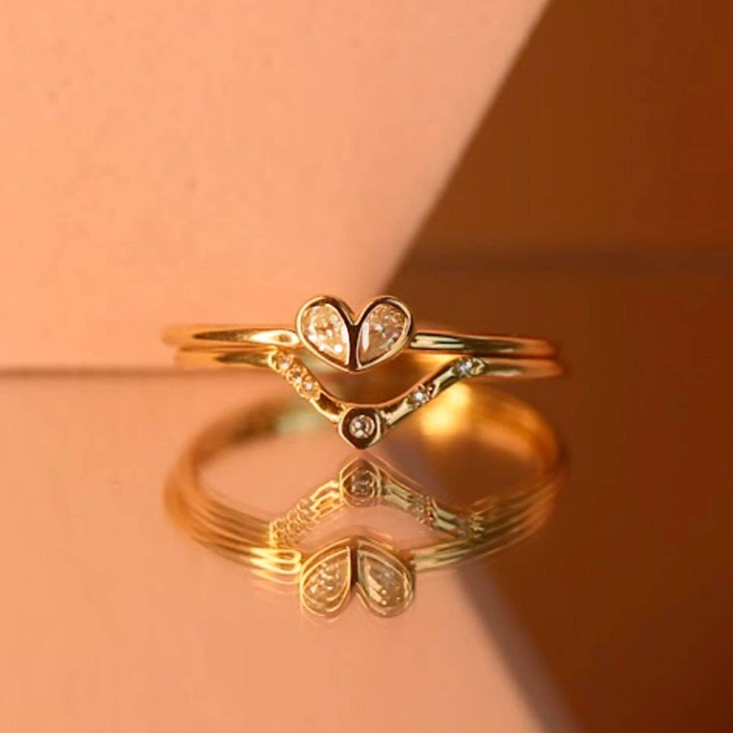 Diamond Mode Arc 14kt  Ring