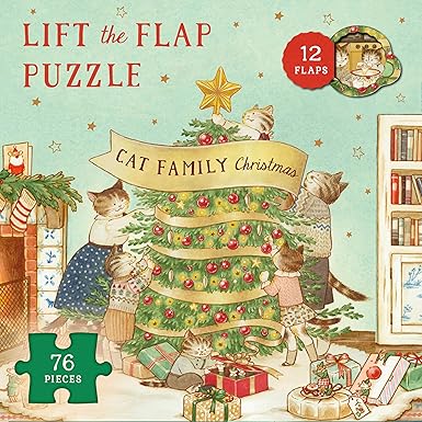 Cat Family Christmas Lift-the-Flap Puzzle: Count down to Christmas