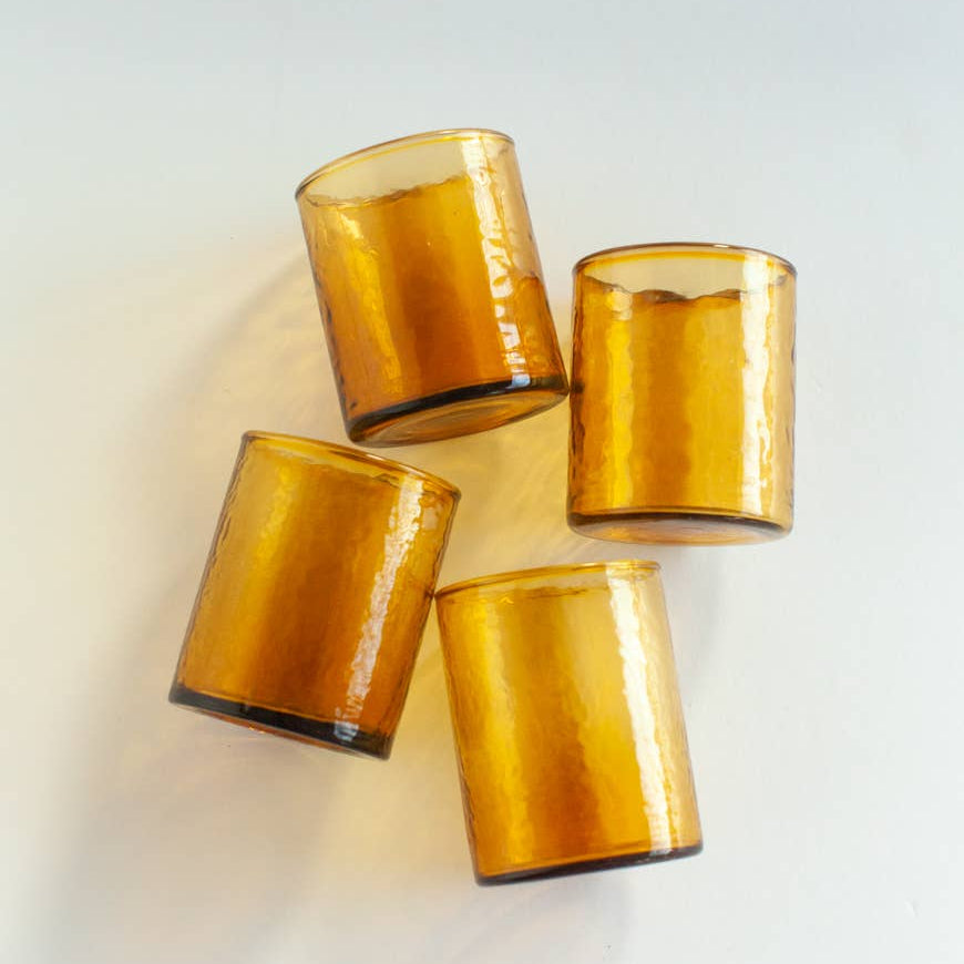 Handblown Hammered Glasses