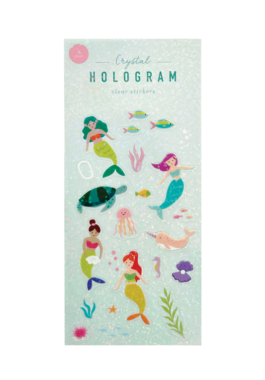 Mermaids Crystal Hologram Clear Stickers