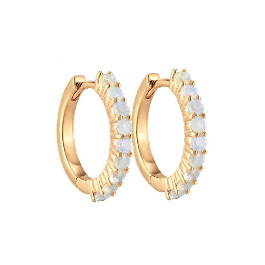 Opal Mini 14kt Gold Huggies